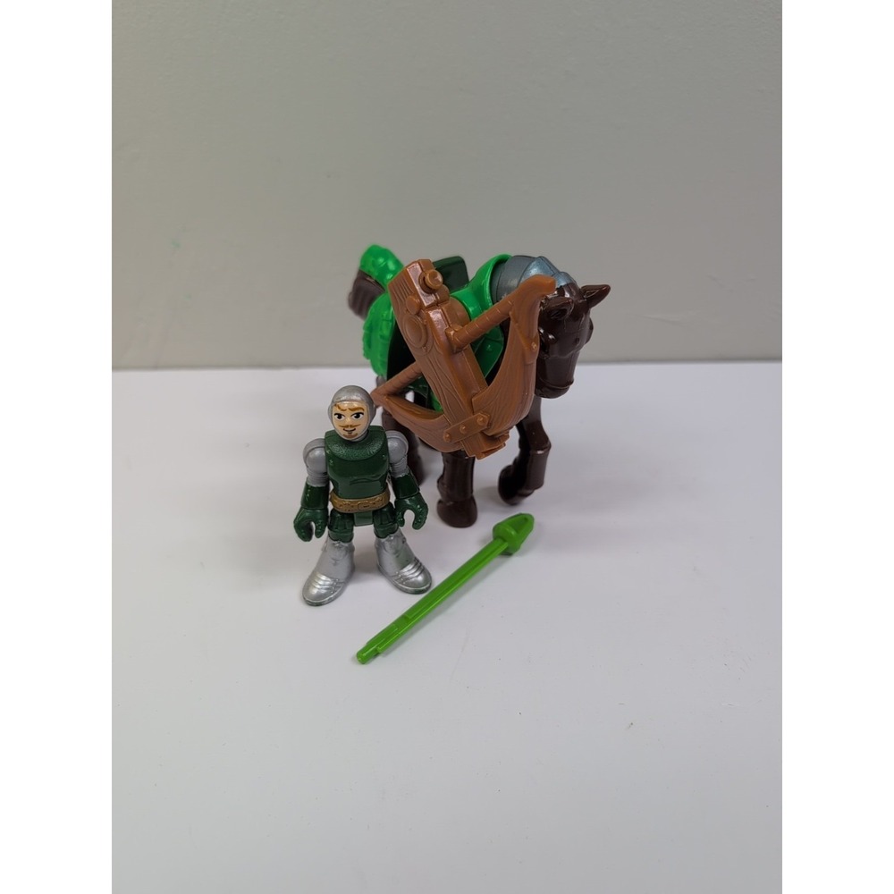 Fisher price Imaginext Green Knight archer horse bow‎ action figure Incomplete
